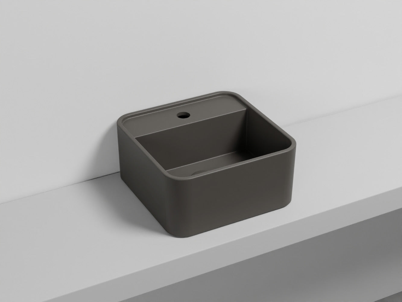 # LAVABO LES PETITES QUADRATO MONOFORO 35 - CIELO lavandino per bagno da appoggio