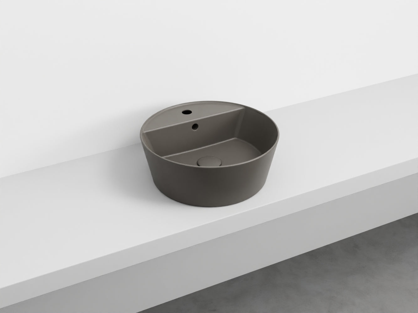 # LAVABO da appoggio HANDY - CIELO in ceramica smaltata con foro rubinetto e design moderno