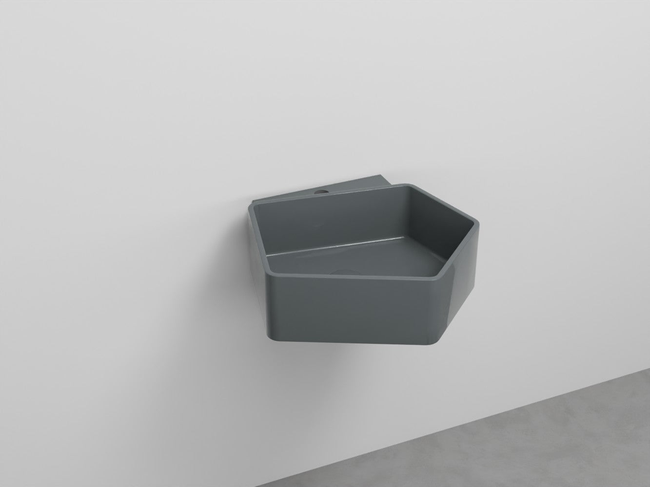 # LAVABO SOSPESO KANTO MONOFORO da 50cm - CIELO in ceramica compatto ed elegante per bagni moderni Made in Italy