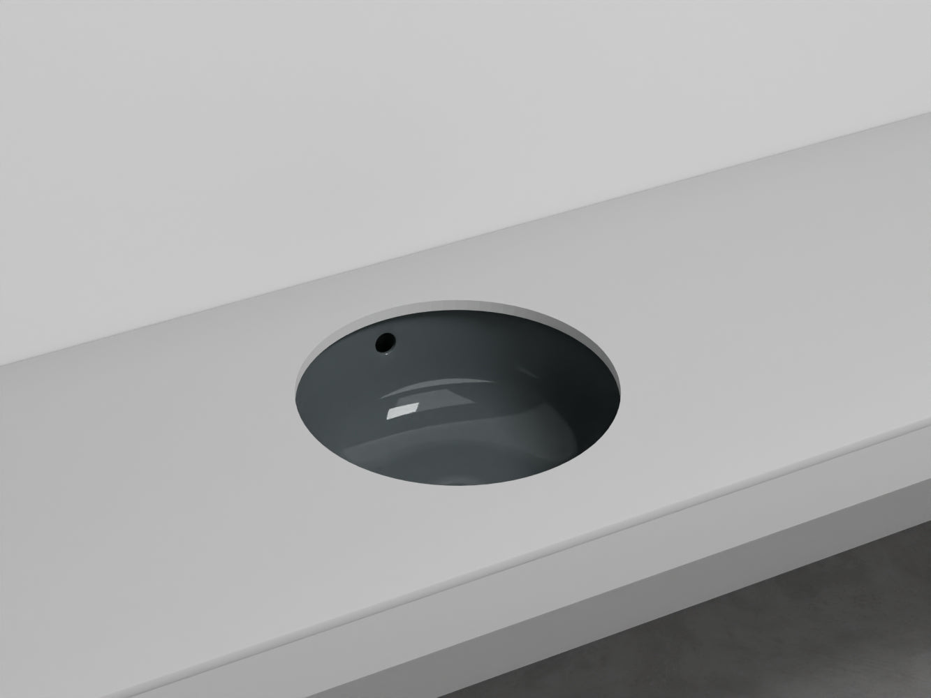 # LAVABO TONDO SOTTOPIANO ENJOY - CIELO facilita la pulizia e amplia la superficie del piano
