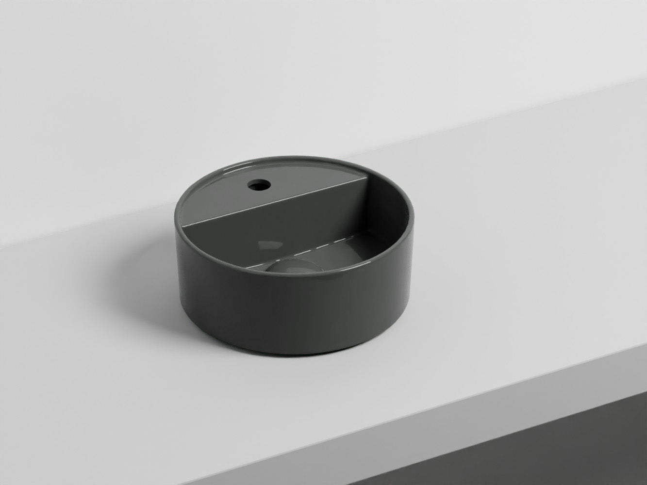 # LAVABO LES PETITES TONDO MONOFORO 28 - CIELO lavandino compatto dalla forma perfettamente tonda