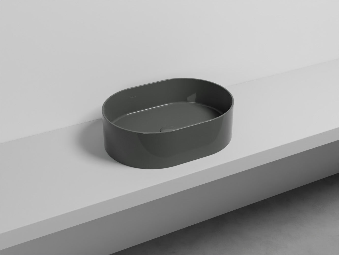 # LAVABO OVALE DA APPOGGIO THEO - CIELO in ceramica di alta qualità made in Italy per il tuo bagno