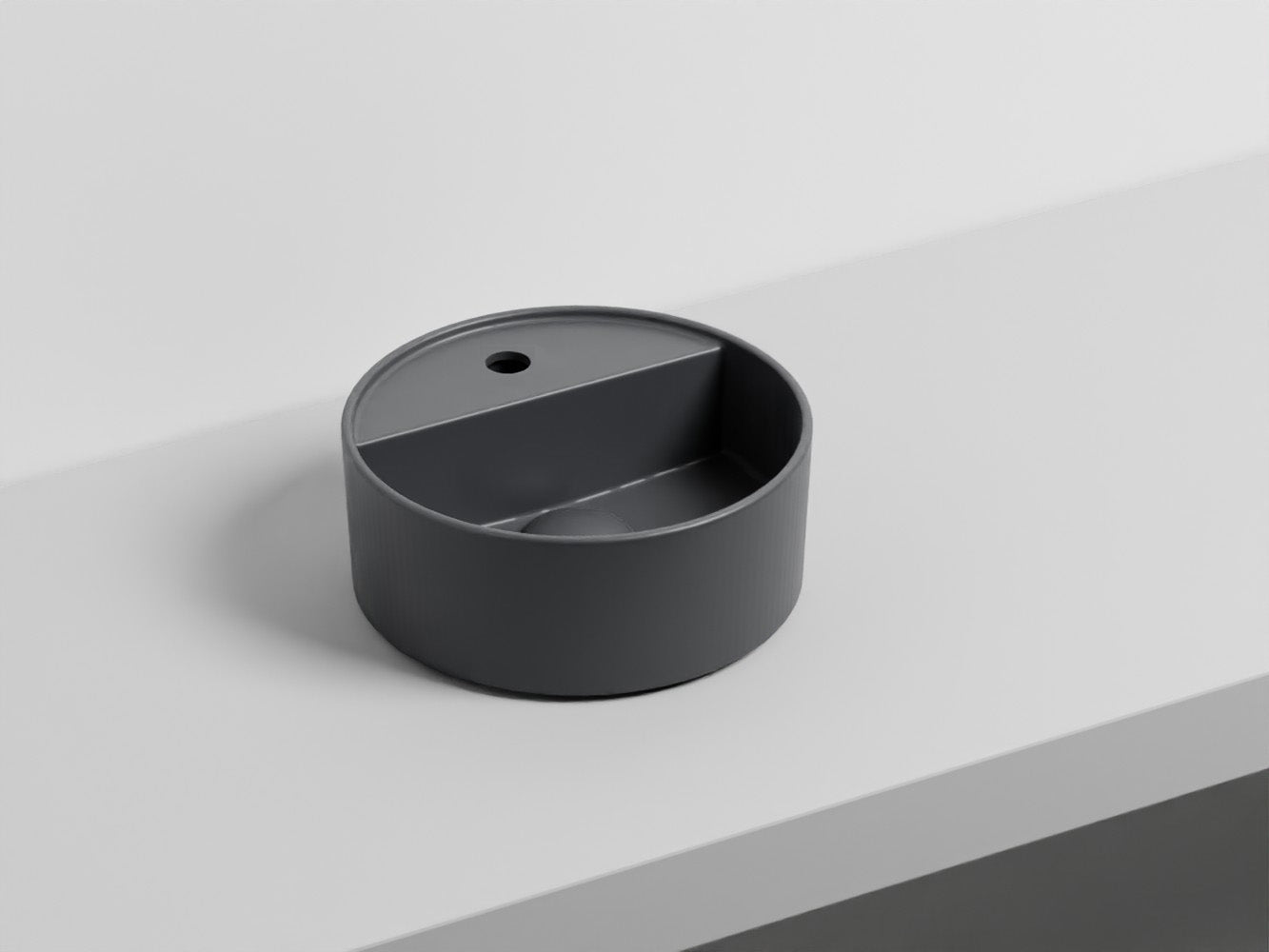 # LAVABO LES PETITES TONDO MONOFORO 28 - CIELO lavandino compatto dalla forma perfettamente tonda
