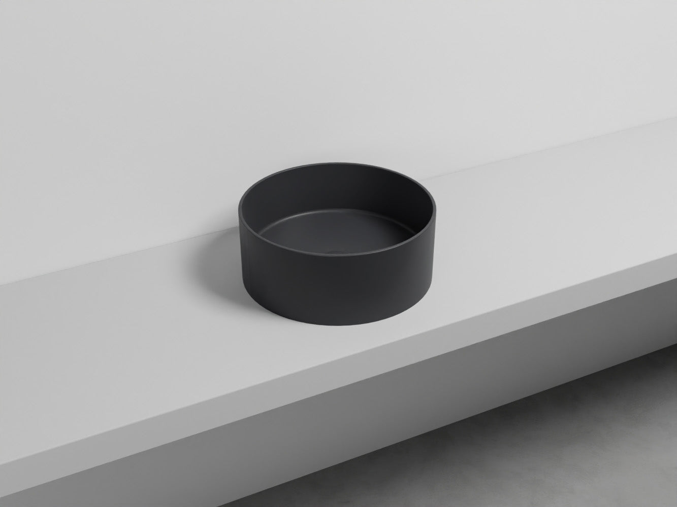 # LAVABO TONDO DA APPOGGIO THEO - CIELO in ceramica di alta qualità made in Italy per il tuo bagno