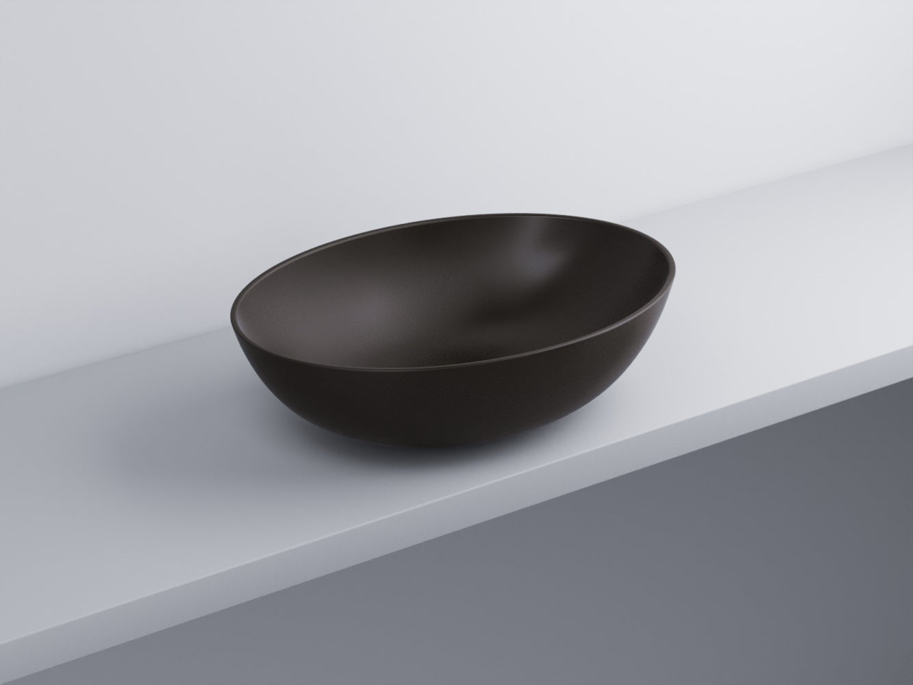 # BACINELLA DA APPOGGIO ECO da 58cm - CIELO proposta moderna e compatta per ambienti bagno dinamici e raffinati