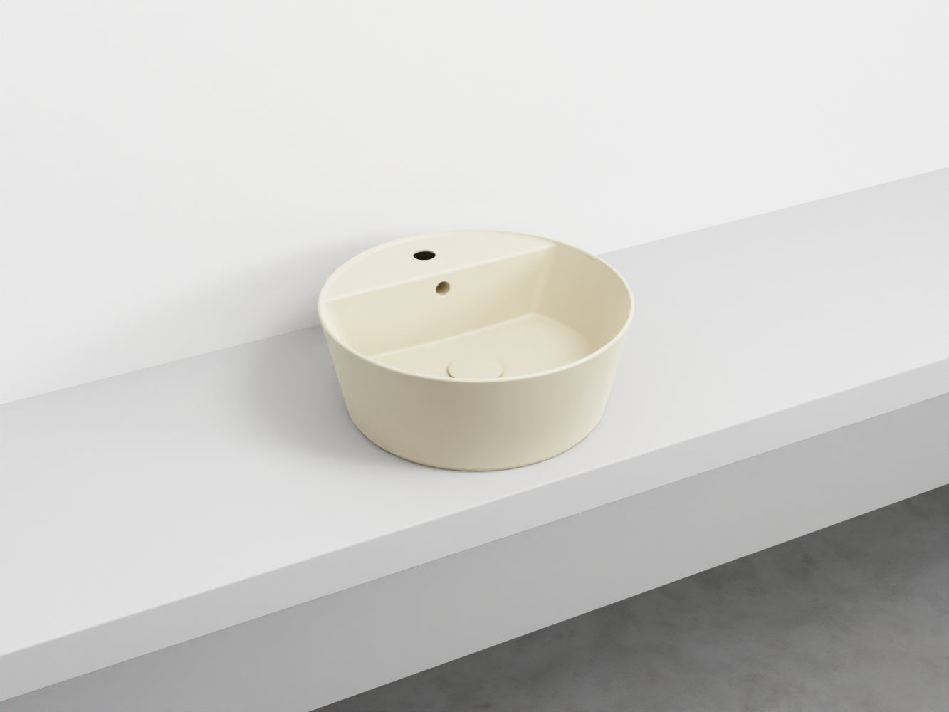 # LAVABO da appoggio HANDY - CIELO in ceramica smaltata con foro rubinetto e design moderno