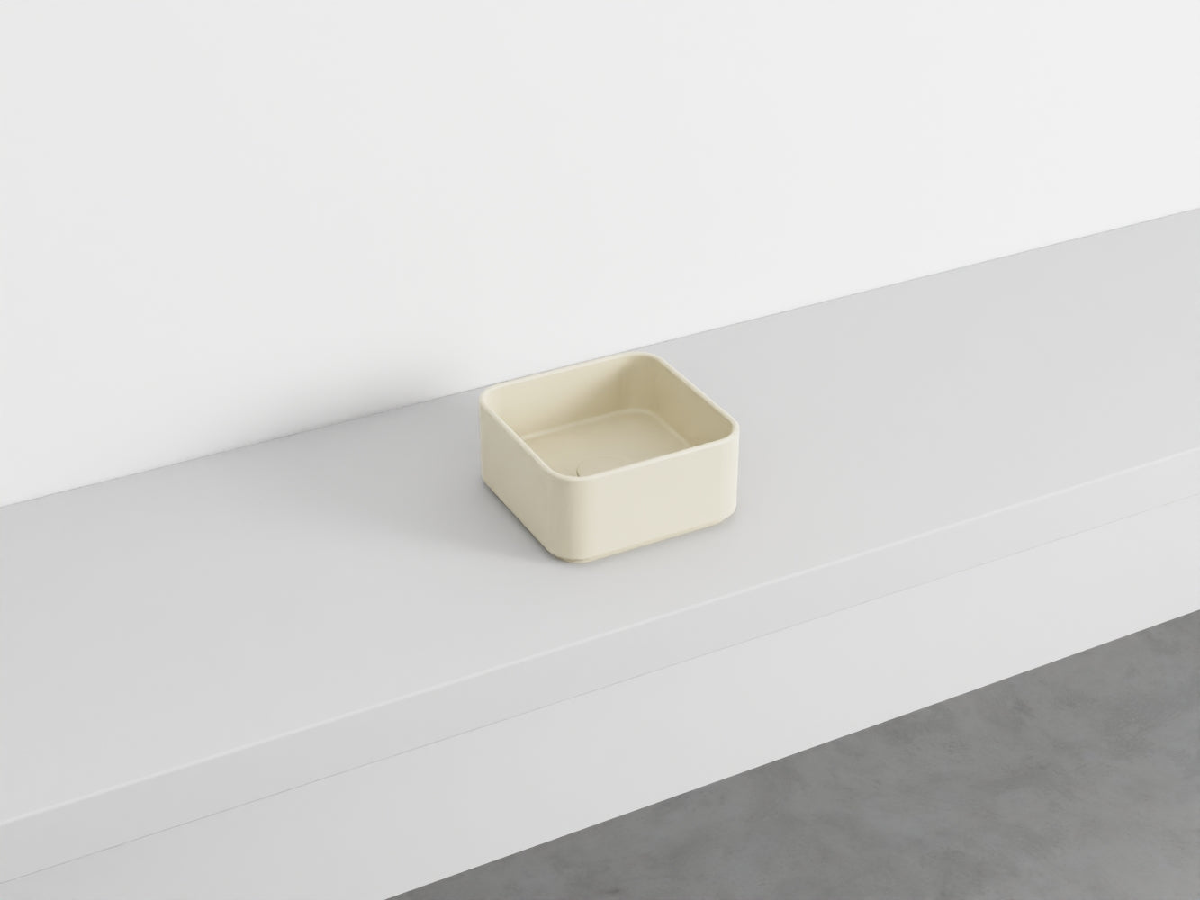 # LAVABO QUADRATO da APPOGGIO MINIMO - CIELO lavandino in ceramica per bagno