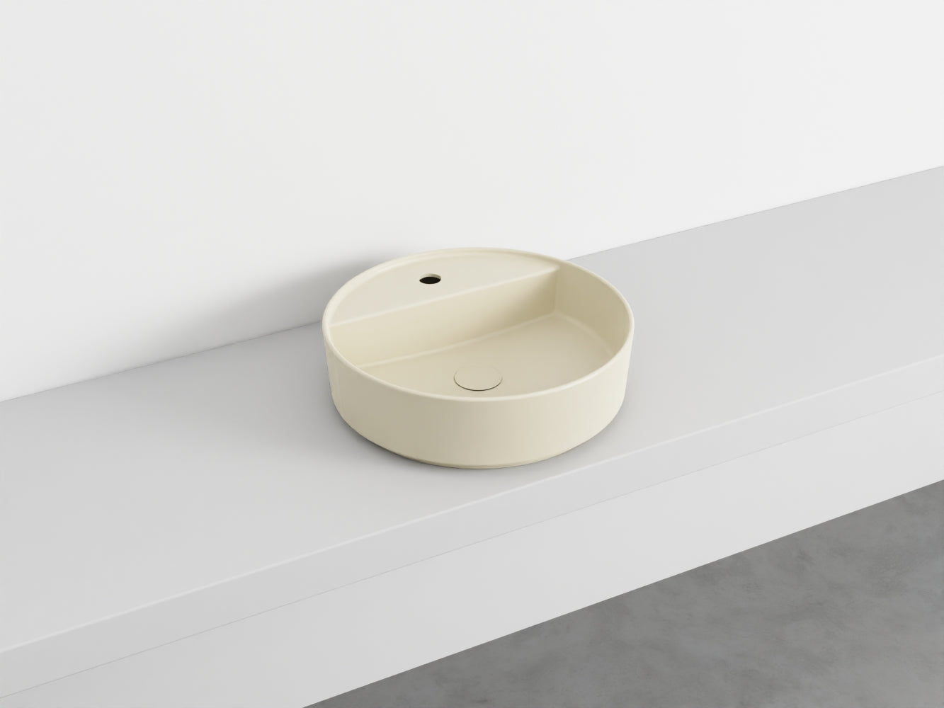 # LAVABO TONDO MONOFORO da APPOGGIO SHUI COMFORT - CIELO lavandino in ceramica per bagno