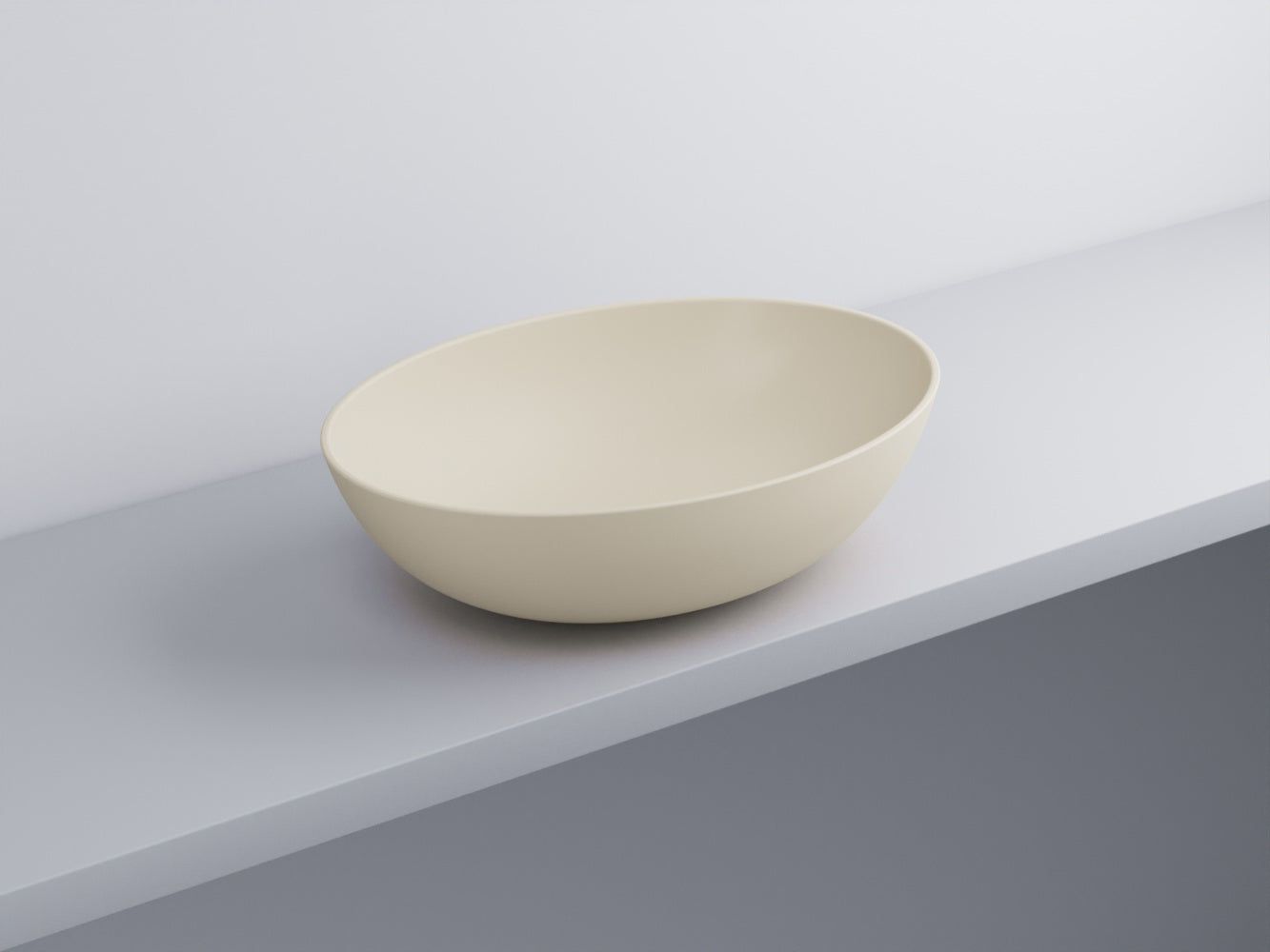 # BACINELLA DA APPOGGIO ECO da 58cm - CIELO proposta moderna e compatta per ambienti bagno dinamici e raffinati