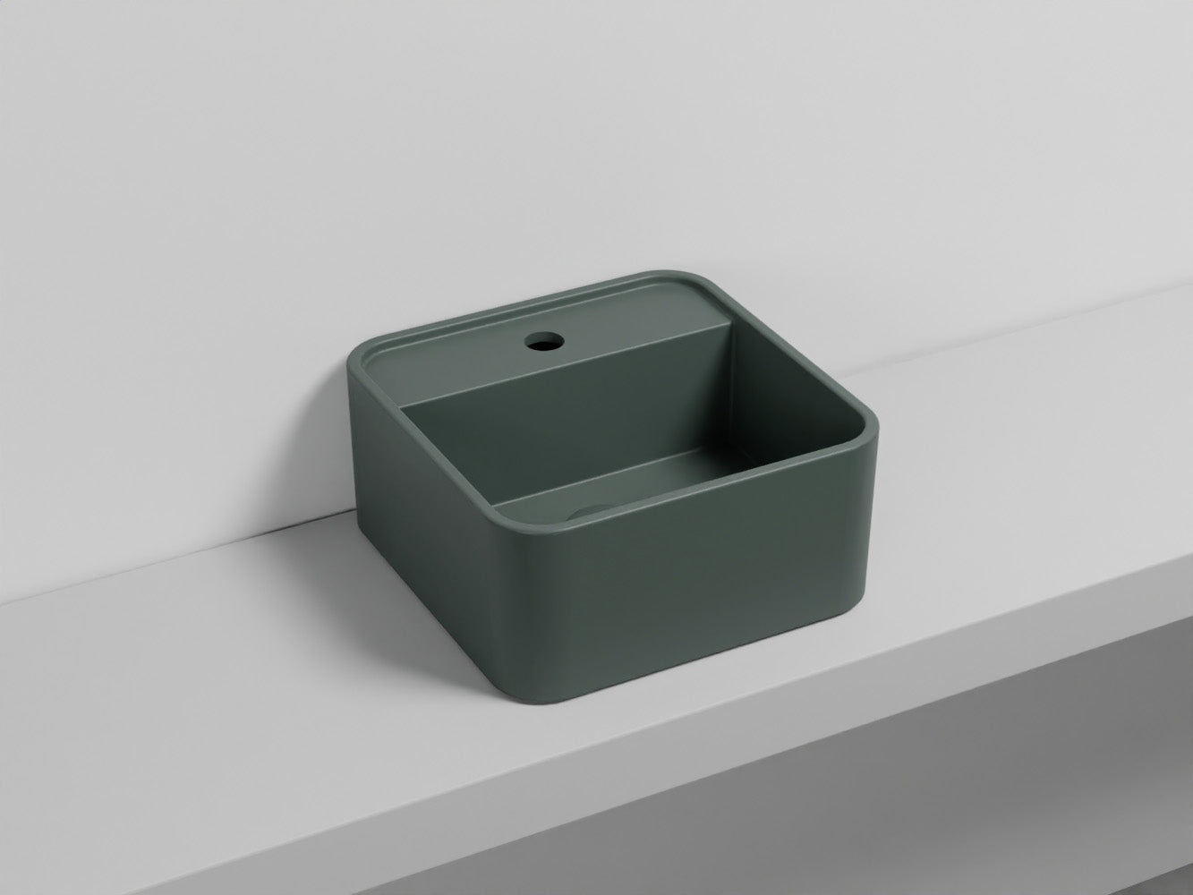 # LAVABO LES PETITES QUADRATO MONOFORO 35 - CIELO lavandino per bagno da appoggio