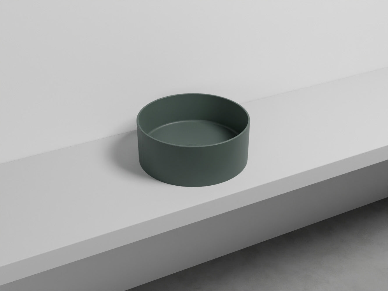 # LAVABO TONDO DA APPOGGIO THEO - CIELO in ceramica di alta qualità made in Italy per il tuo bagno
