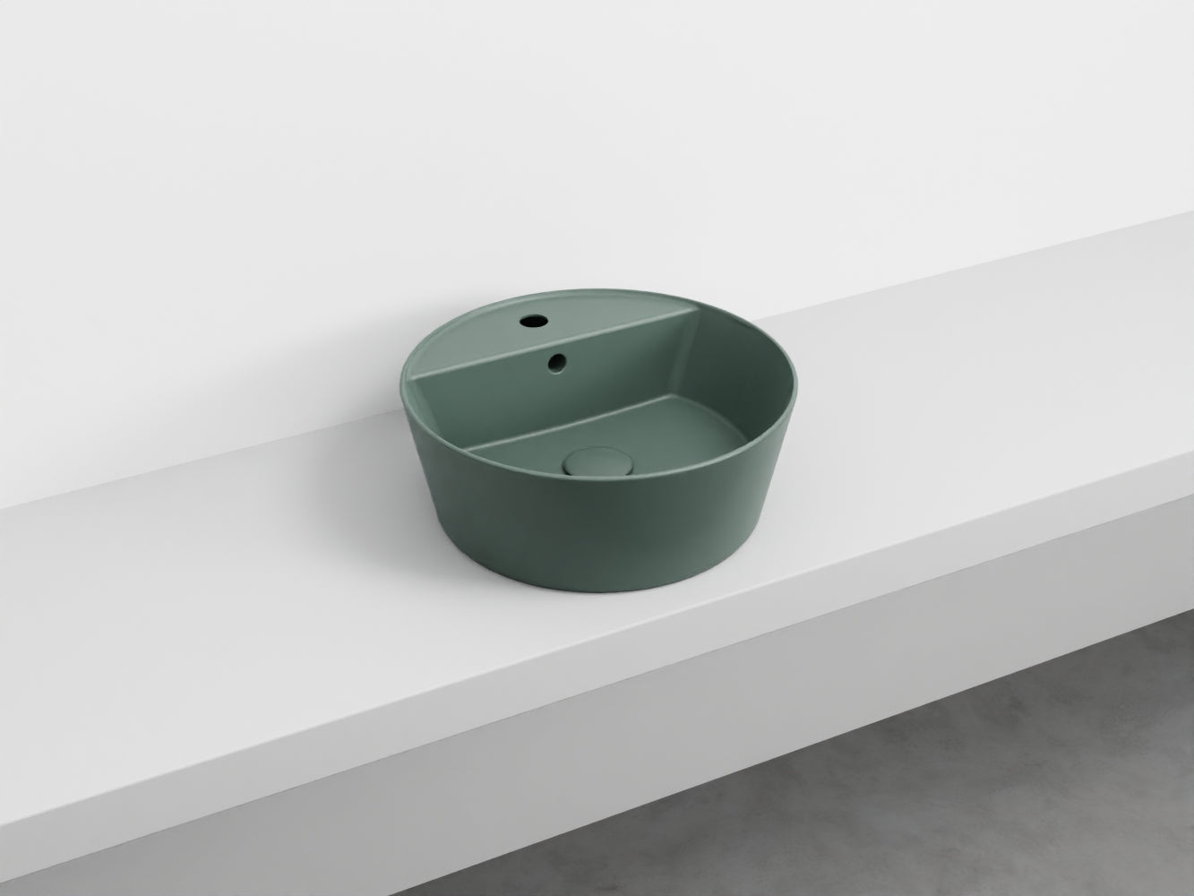 # LAVABO da appoggio HANDY - CIELO in ceramica smaltata con foro rubinetto e design moderno