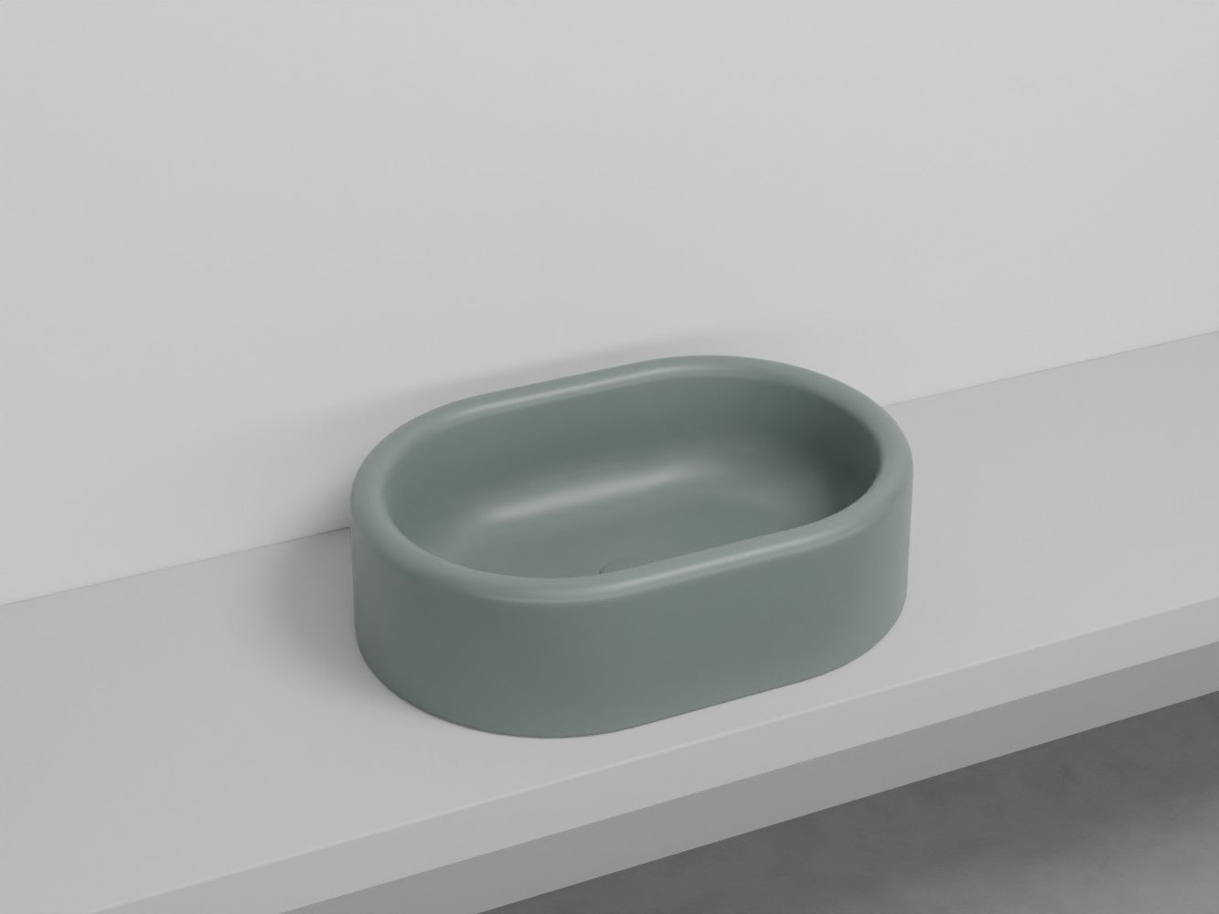 # LAVABO OVALE DA APPOGGIO ITACA - CIELO in ceramica con finiture pregiate e stile moderno