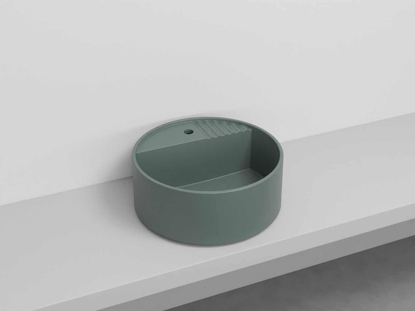 # LAVABO TONDO MONOFORO TIBERINO ARCADIA in ceramica - CIELO lavandino per bagno