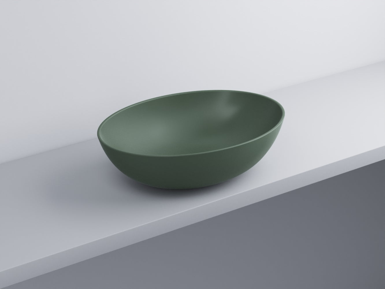 # BACINELLA DA APPOGGIO ECO da 58cm - CIELO proposta moderna e compatta per ambienti bagno dinamici e raffinati