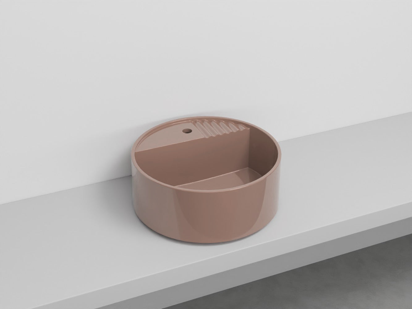 # LAVABO TONDO MONOFORO TIBERINO ARCADIA in ceramica - CIELO lavandino per bagno