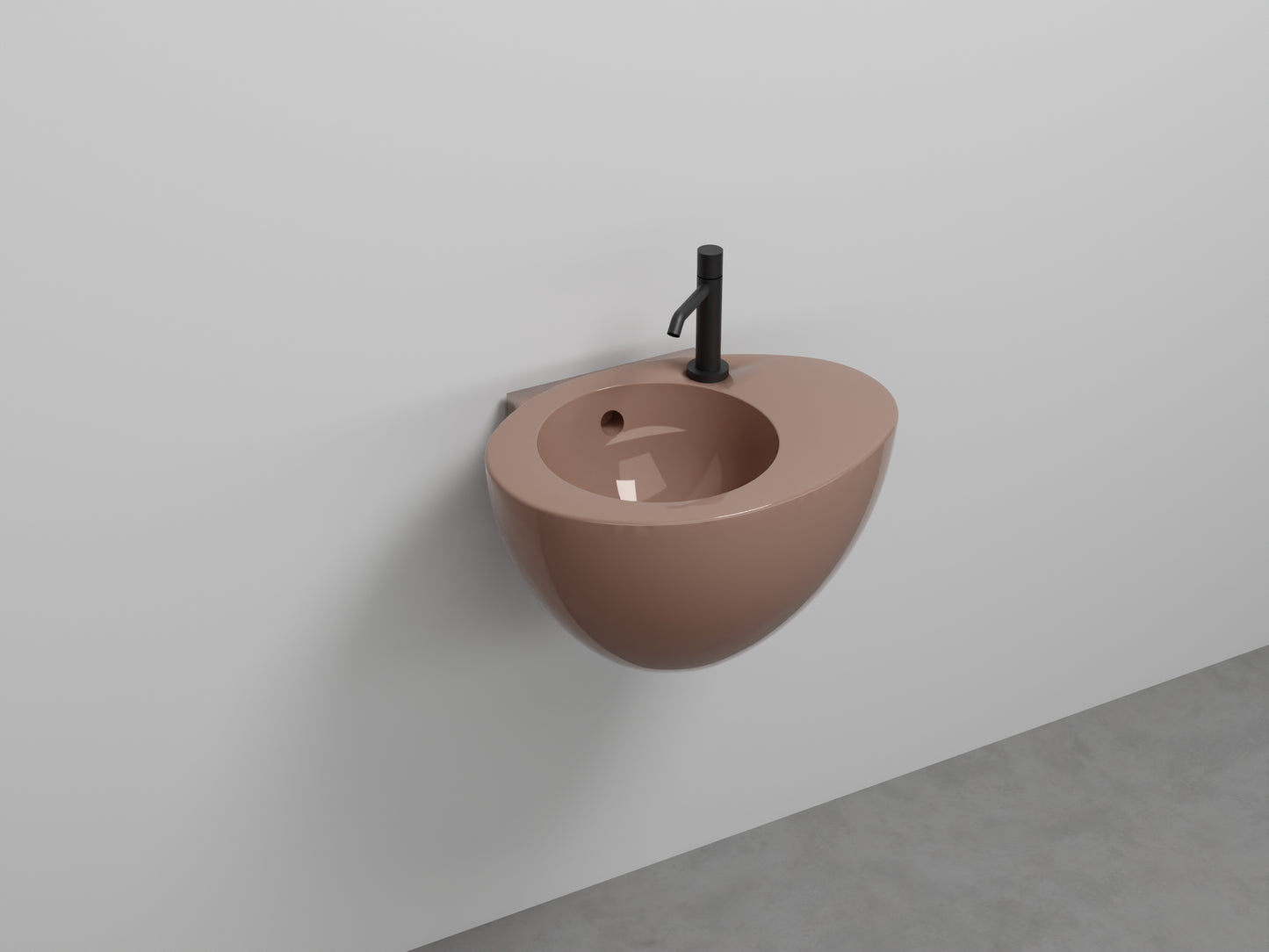 # LAVABO SOSPESO CON TROPPOPIENO LE GIARE 56Cm - CIELO sanitari per bagno in ceramica di alta qualità Made in Italy