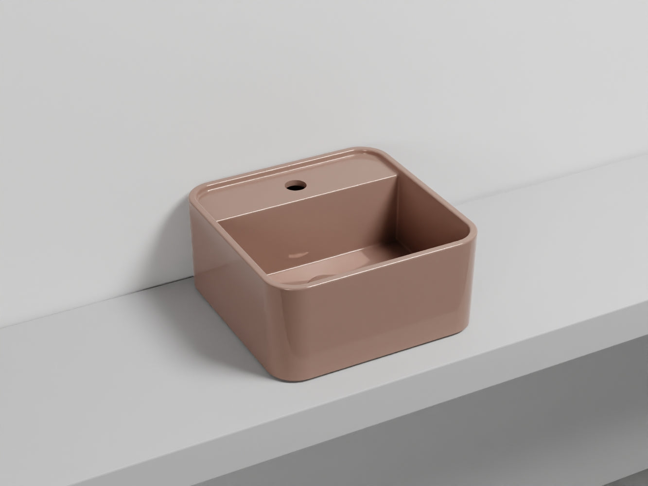 # LAVABO LES PETITES QUADRATO MONOFORO 35 - CIELO lavandino per bagno da appoggio