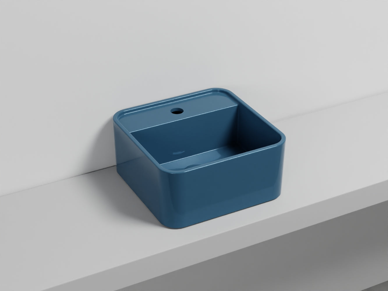 # LAVABO LES PETITES QUADRATO MONOFORO 35 - CIELO lavandino per bagno da appoggio