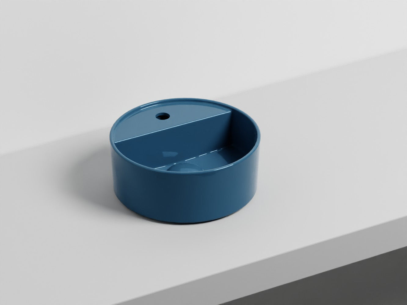 # LAVABO LES PETITES TONDO MONOFORO 28 - CIELO lavandino compatto dalla forma perfettamente tonda