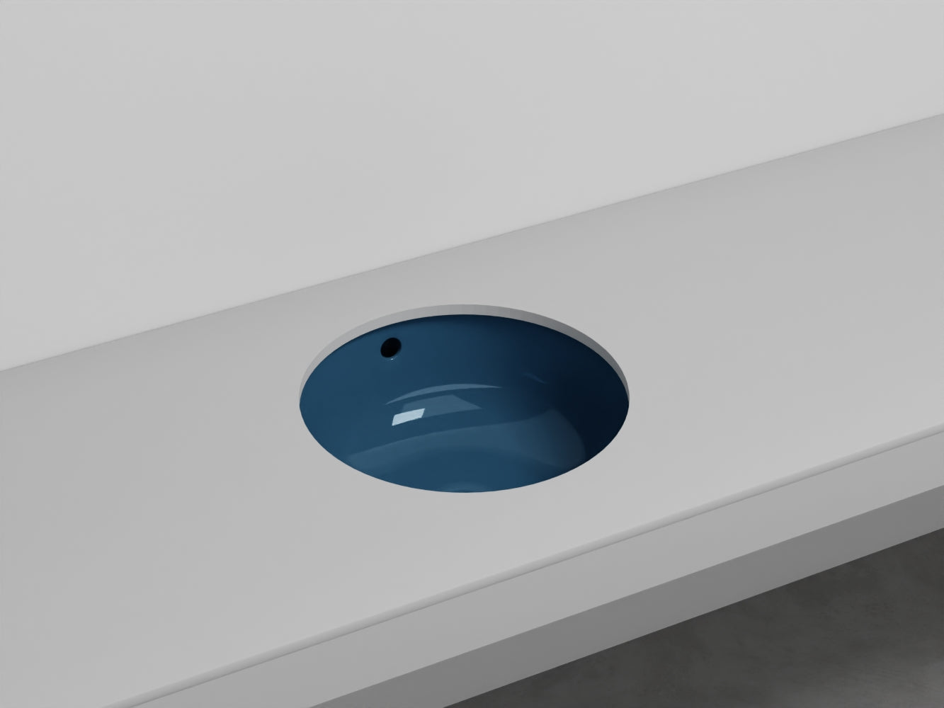 # LAVABO TONDO SOTTOPIANO ENJOY - CIELO facilita la pulizia e amplia la superficie del piano