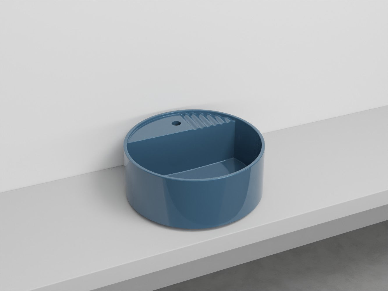 # LAVABO TONDO MONOFORO TIBERINO ARCADIA in ceramica - CIELO lavandino per bagno