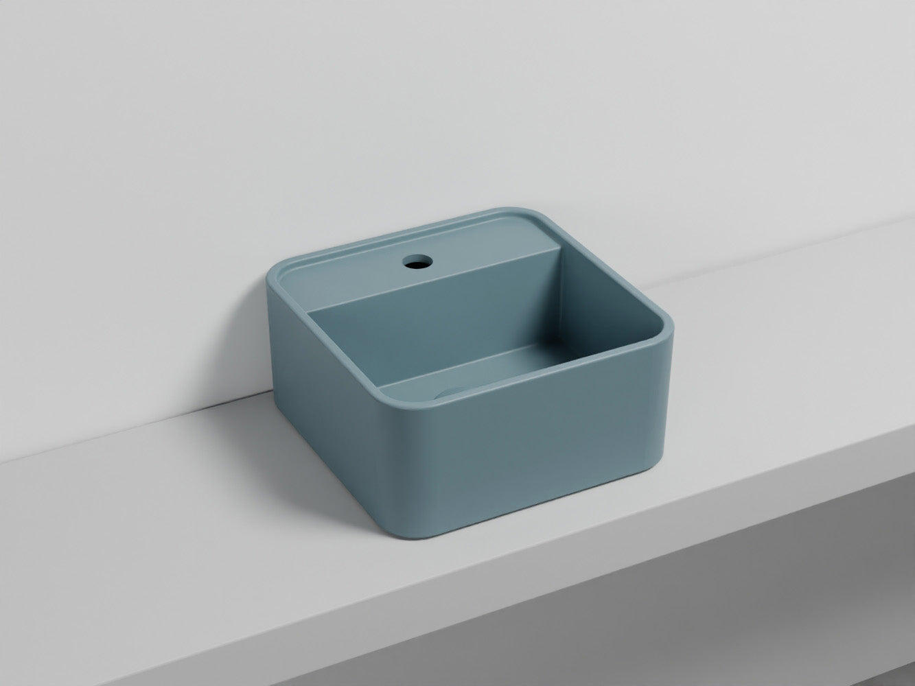 # LAVABO LES PETITES QUADRATO MONOFORO 35 - CIELO lavandino per bagno da appoggio