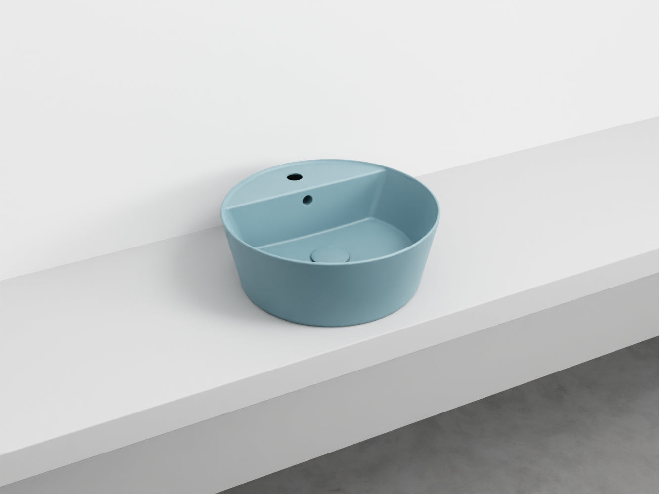 # LAVABO da appoggio HANDY - CIELO in ceramica smaltata con foro rubinetto e design moderno
