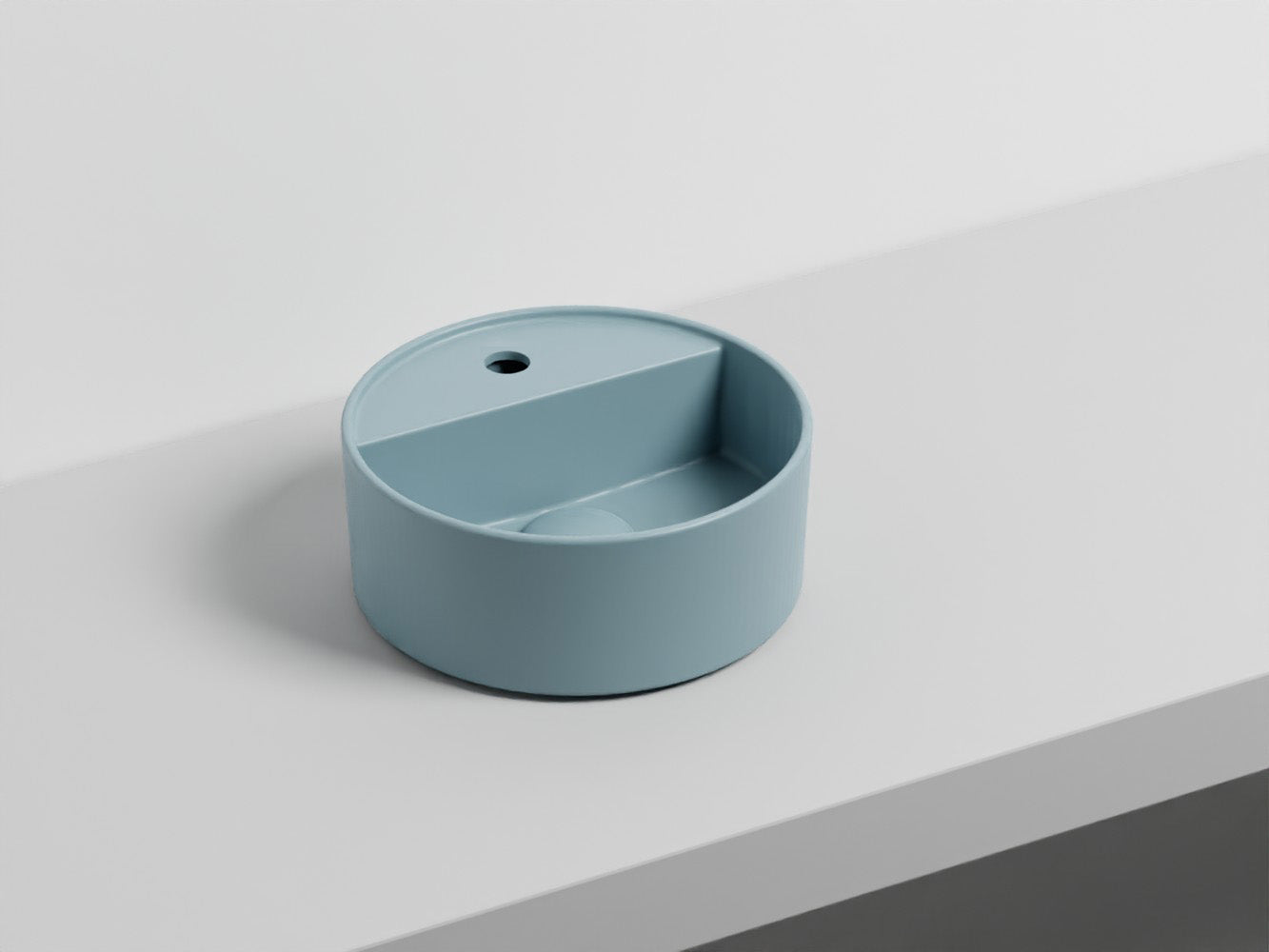 # LAVABO LES PETITES TONDO MONOFORO 28 - CIELO lavandino compatto dalla forma perfettamente tonda