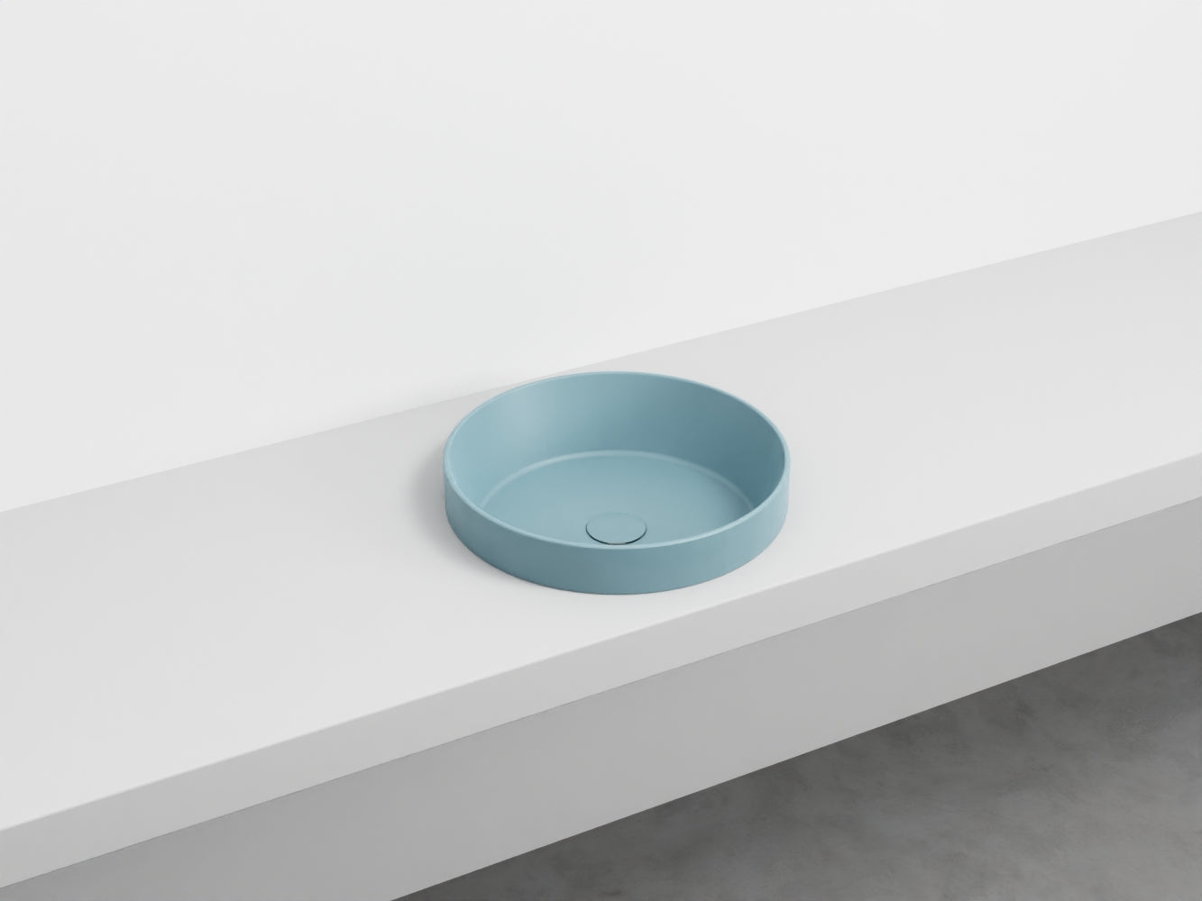 # LAVABO SEMINCASSO ENJOY TONDO - CIELO lavandino a samincasso per un bagno raffinato e moderno