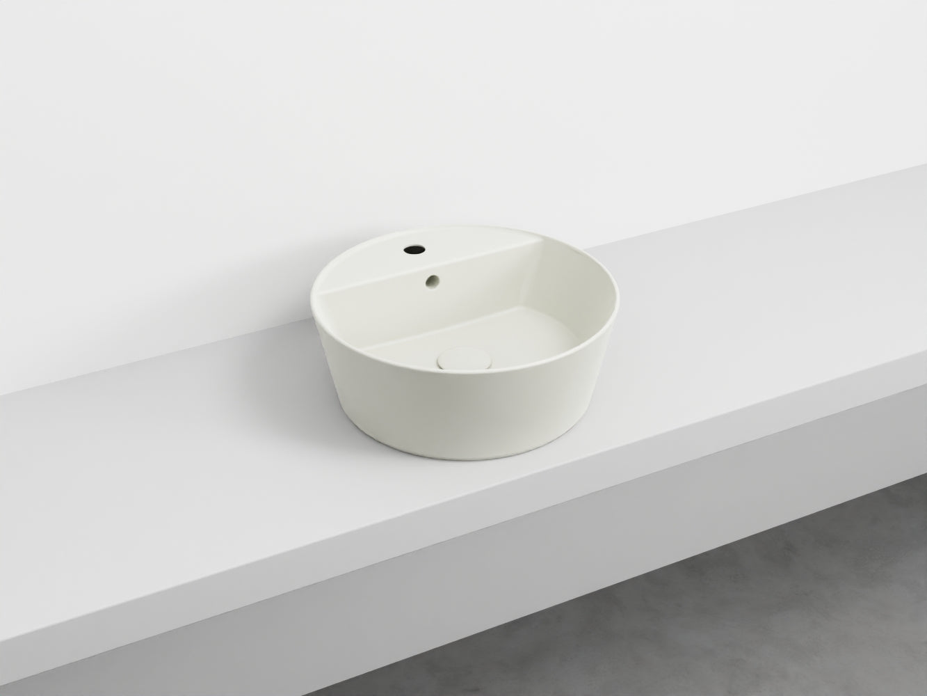 # LAVABO da appoggio HANDY - CIELO in ceramica smaltata con foro rubinetto e design moderno