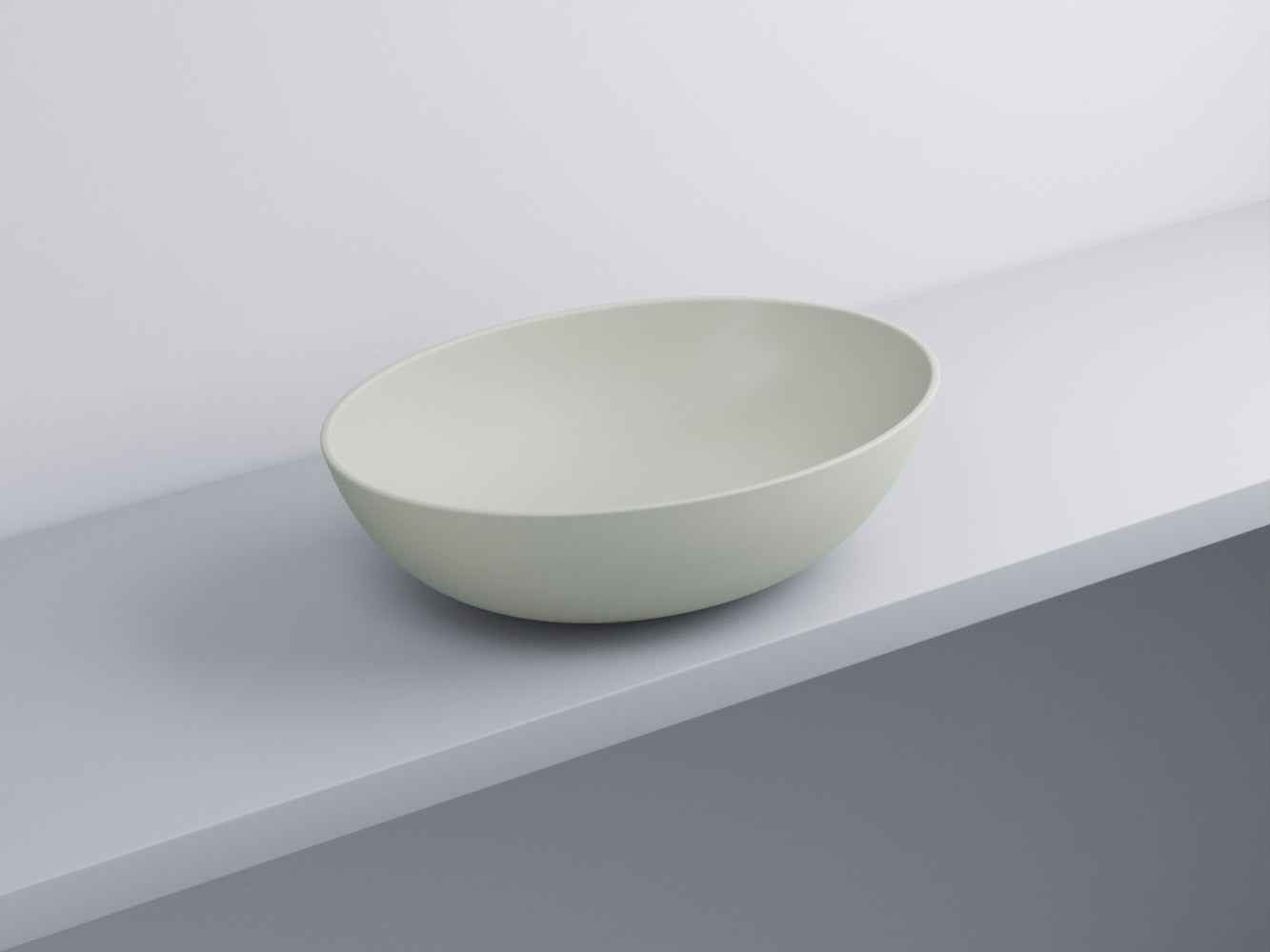 # BACINELLA DA APPOGGIO ECO da 58cm - CIELO proposta moderna e compatta per ambienti bagno dinamici e raffinati
