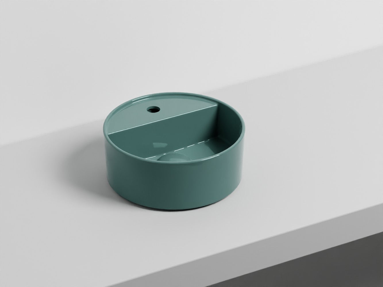 # LAVABO LES PETITES TONDO MONOFORO 28 - CIELO lavandino compatto dalla forma perfettamente tonda