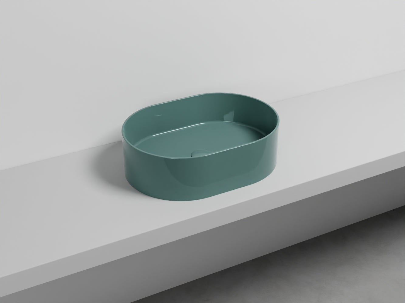 # LAVABO OVALE DA APPOGGIO THEO - CIELO in ceramica di alta qualità made in Italy per il tuo bagno