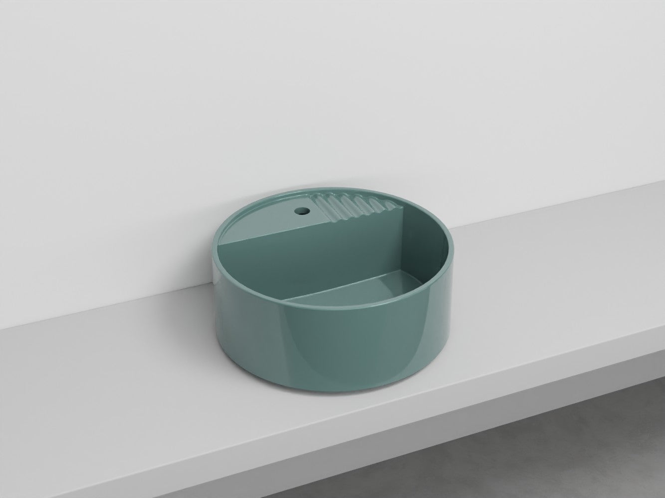 # LAVABO TONDO MONOFORO TIBERINO ARCADIA in ceramica - CIELO lavandino per bagno