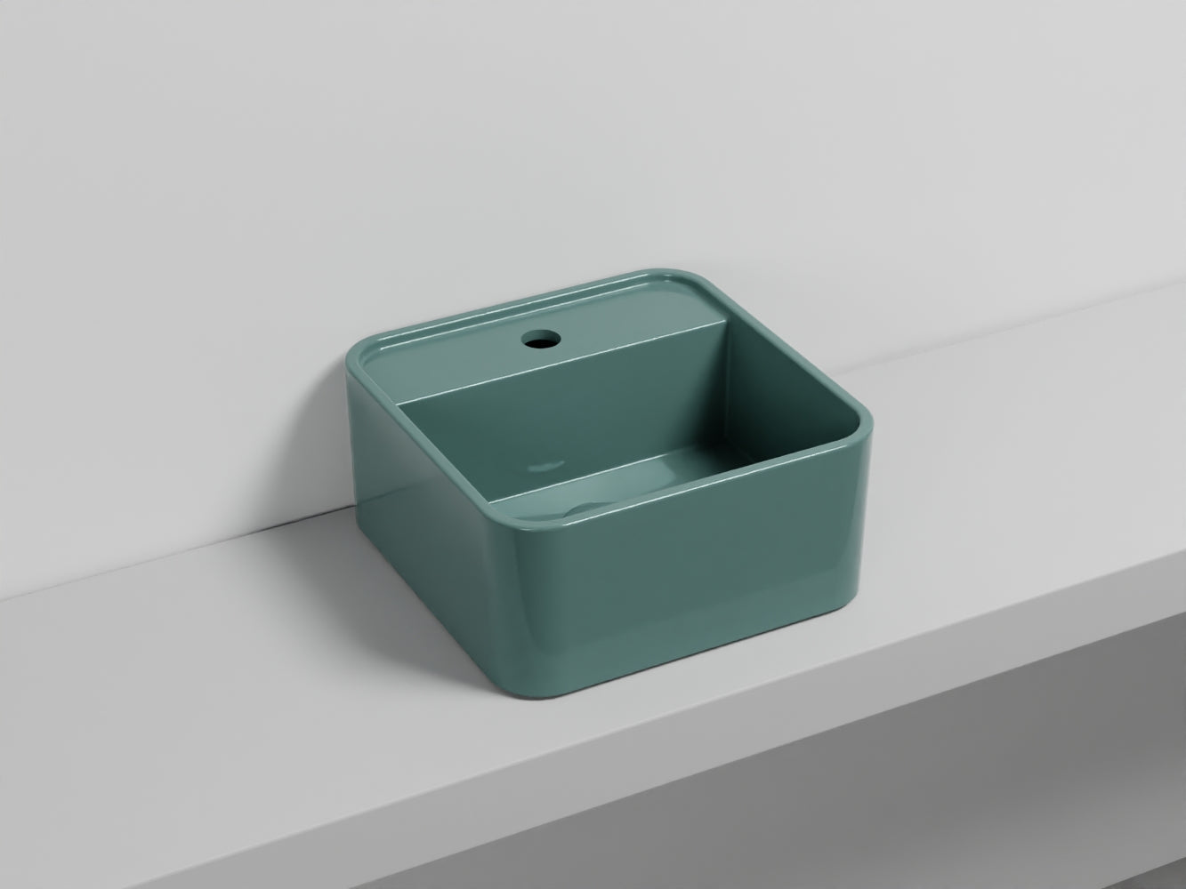 # LAVABO LES PETITES QUADRATO MONOFORO 35 - CIELO lavandino per bagno da appoggio