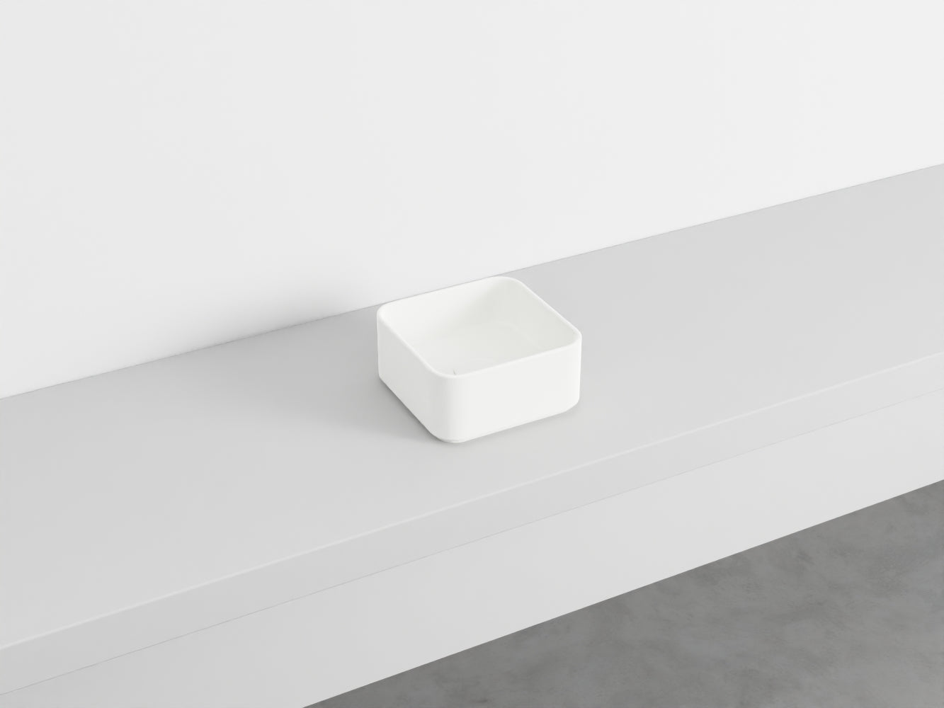 # LAVABO QUADRATO da APPOGGIO MINIMO - CIELO lavandino in ceramica per bagno