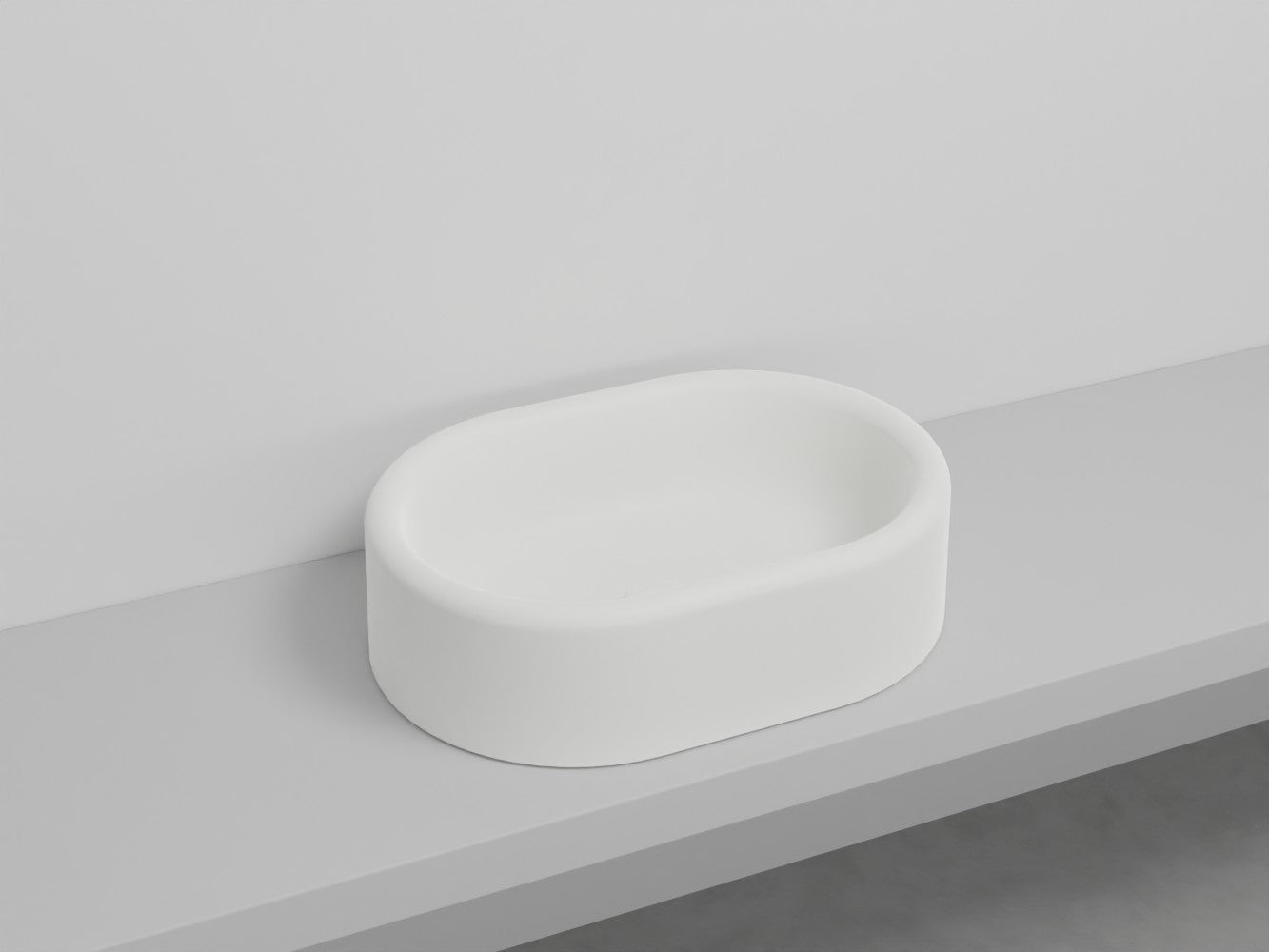 # LAVABO OVALE DA APPOGGIO ITACA - CIELO in ceramica con finiture pregiate e stile moderno