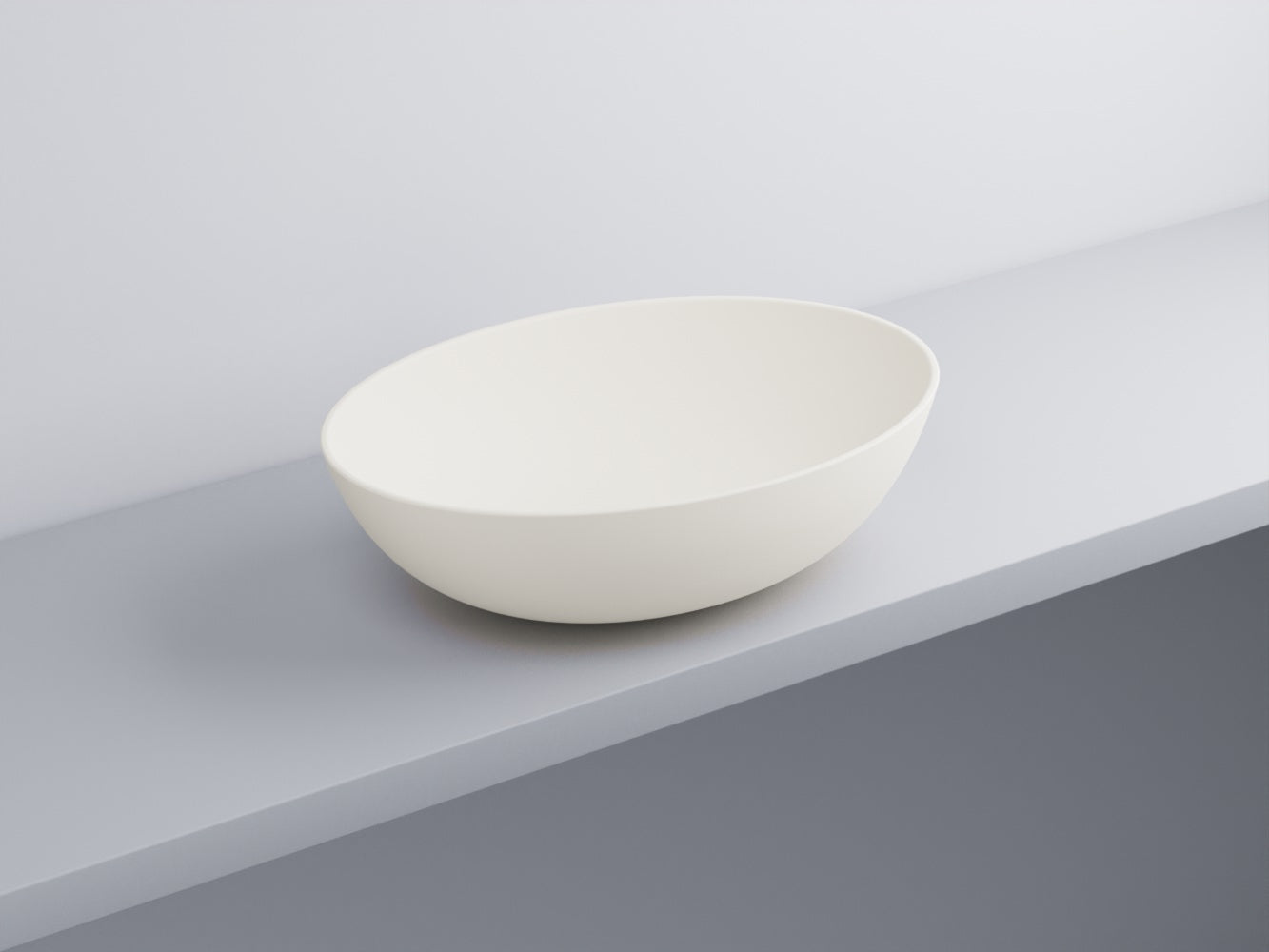# BACINELLA DA APPOGGIO ECO da 58cm - CIELO proposta moderna e compatta per ambienti bagno dinamici e raffinati