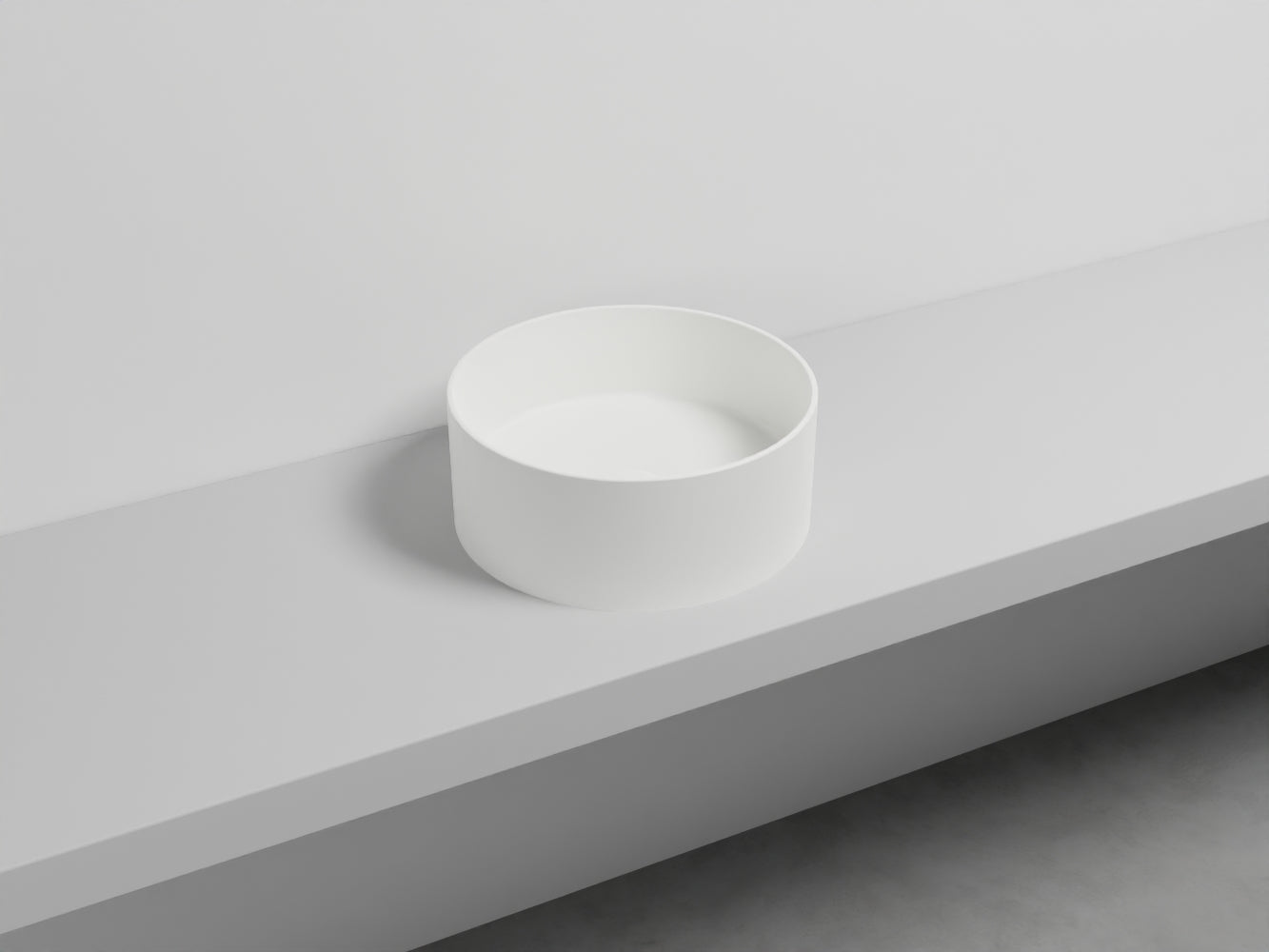 # LAVABO TONDO DA APPOGGIO THEO - CIELO in ceramica di alta qualità made in Italy per il tuo bagno