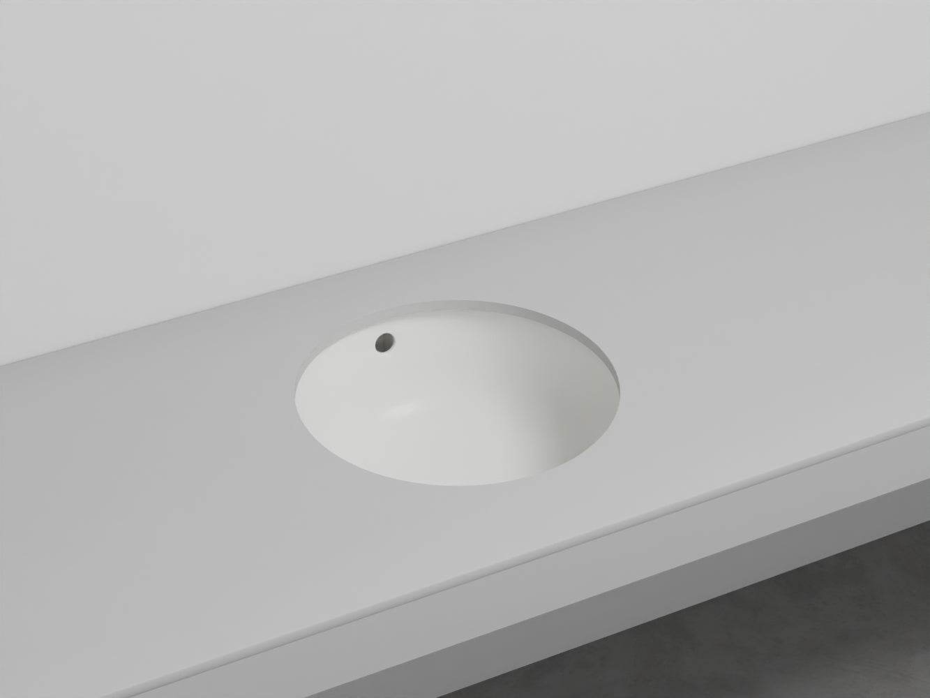 # LAVABO TONDO SOTTOPIANO ENJOY - CIELO facilita la pulizia e amplia la superficie del piano