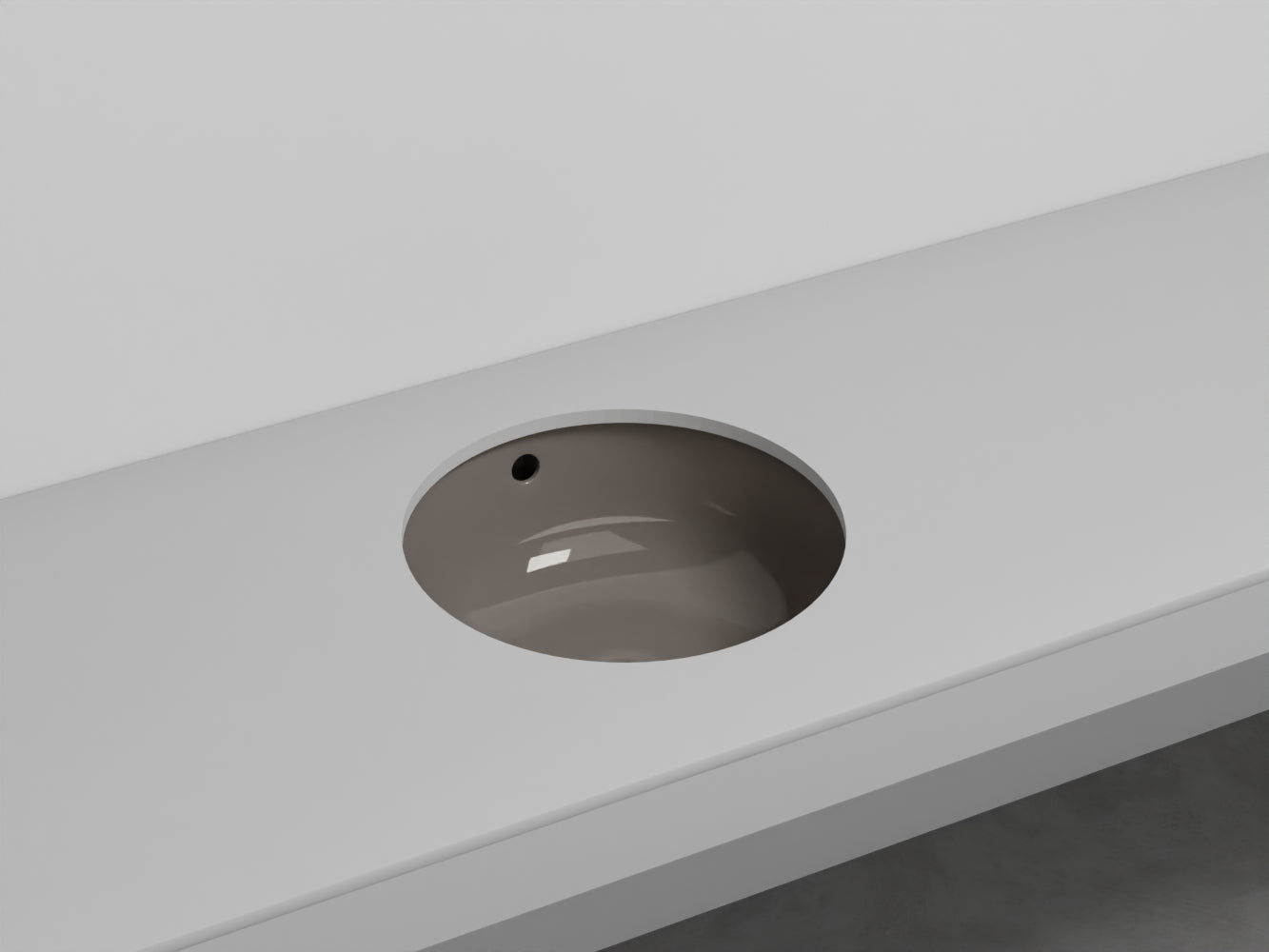 # LAVABO TONDO SOTTOPIANO ENJOY - CIELO facilita la pulizia e amplia la superficie del piano