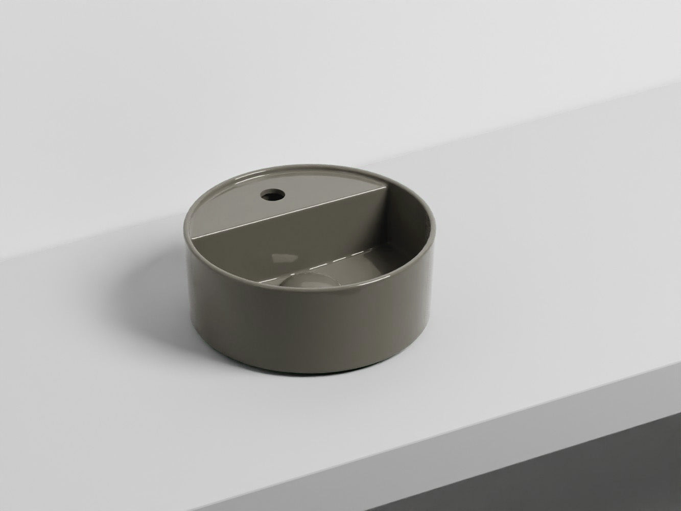# LAVABO LES PETITES TONDO MONOFORO 28 - CIELO lavandino compatto dalla forma perfettamente tonda
