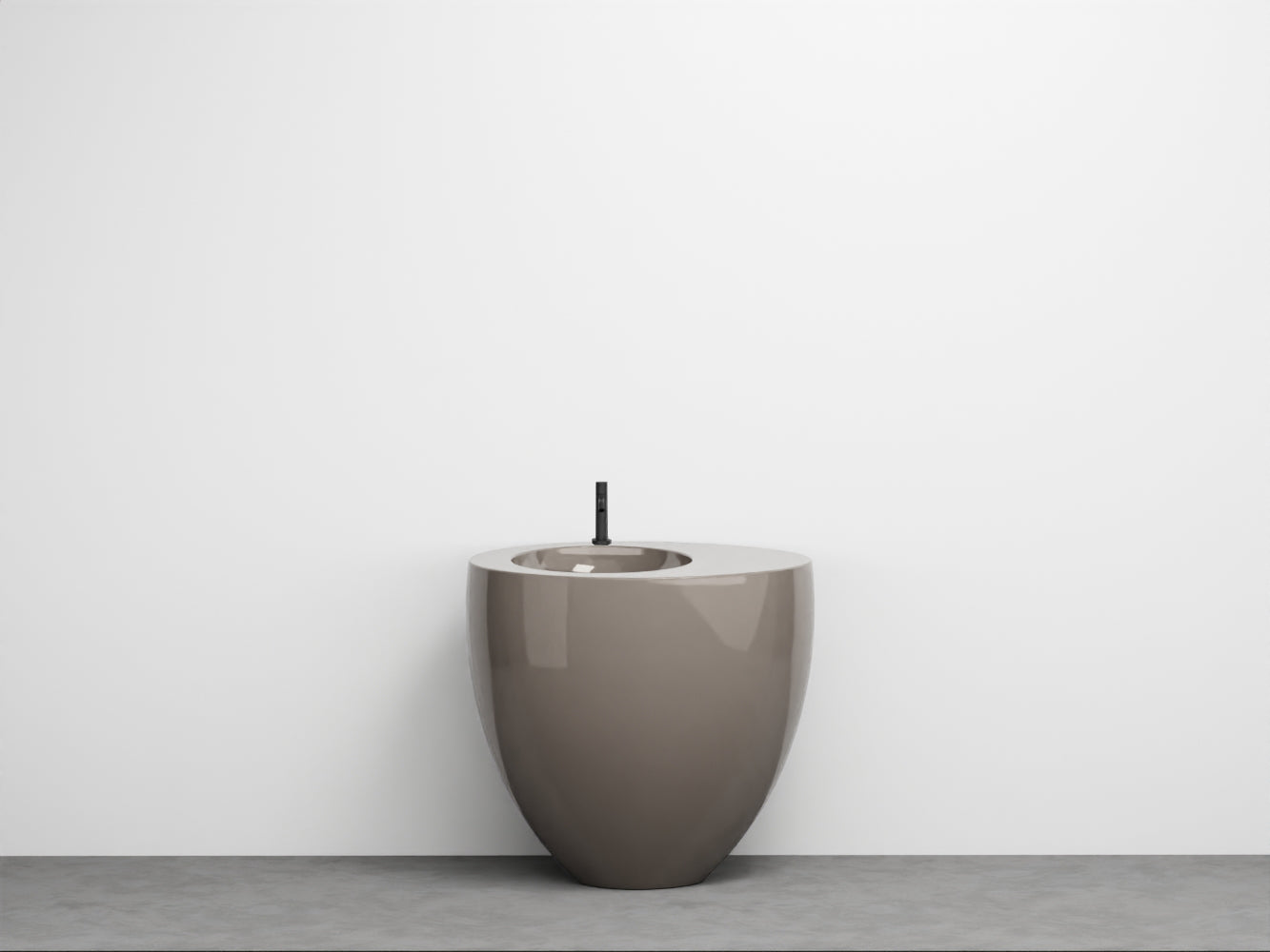 # LAVABO FREESTANDING LE GIARE - CIELO Realizzato in ceramica di alta qualità per un bagno sinuoso e austero