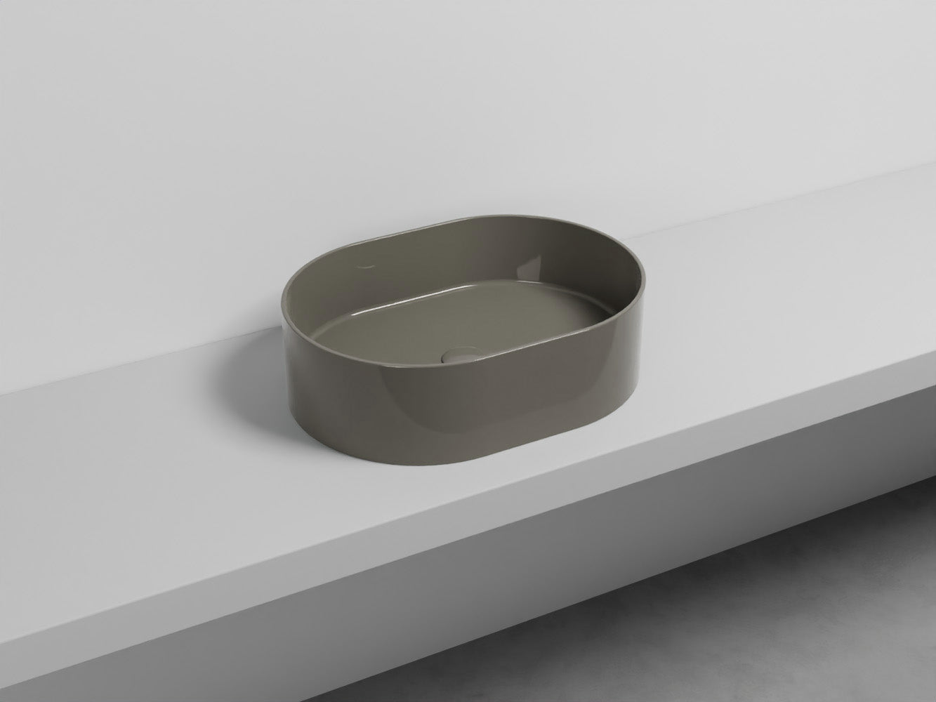 # LAVABO OVALE DA APPOGGIO THEO - CIELO in ceramica di alta qualità made in Italy per il tuo bagno