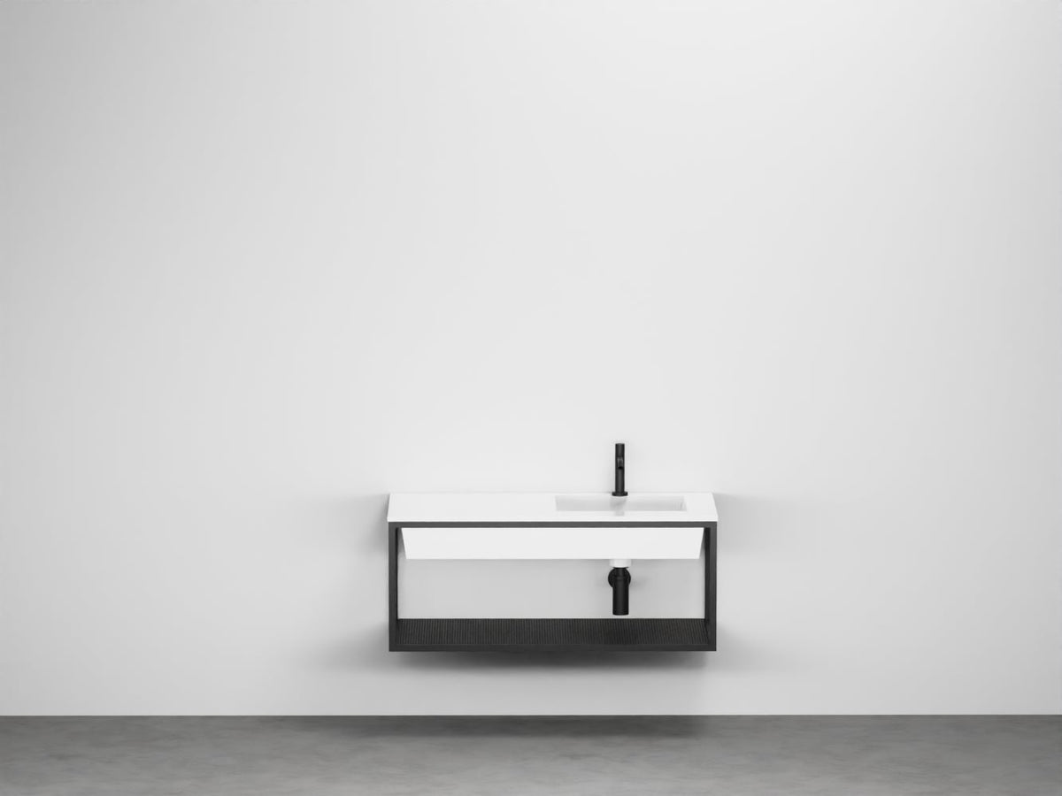 # LAVABO SOSPESO ERA 100cm con STRUTTURA e BACINO DESTRO - CIELO può essere installato sia sospeso che da appoggio
