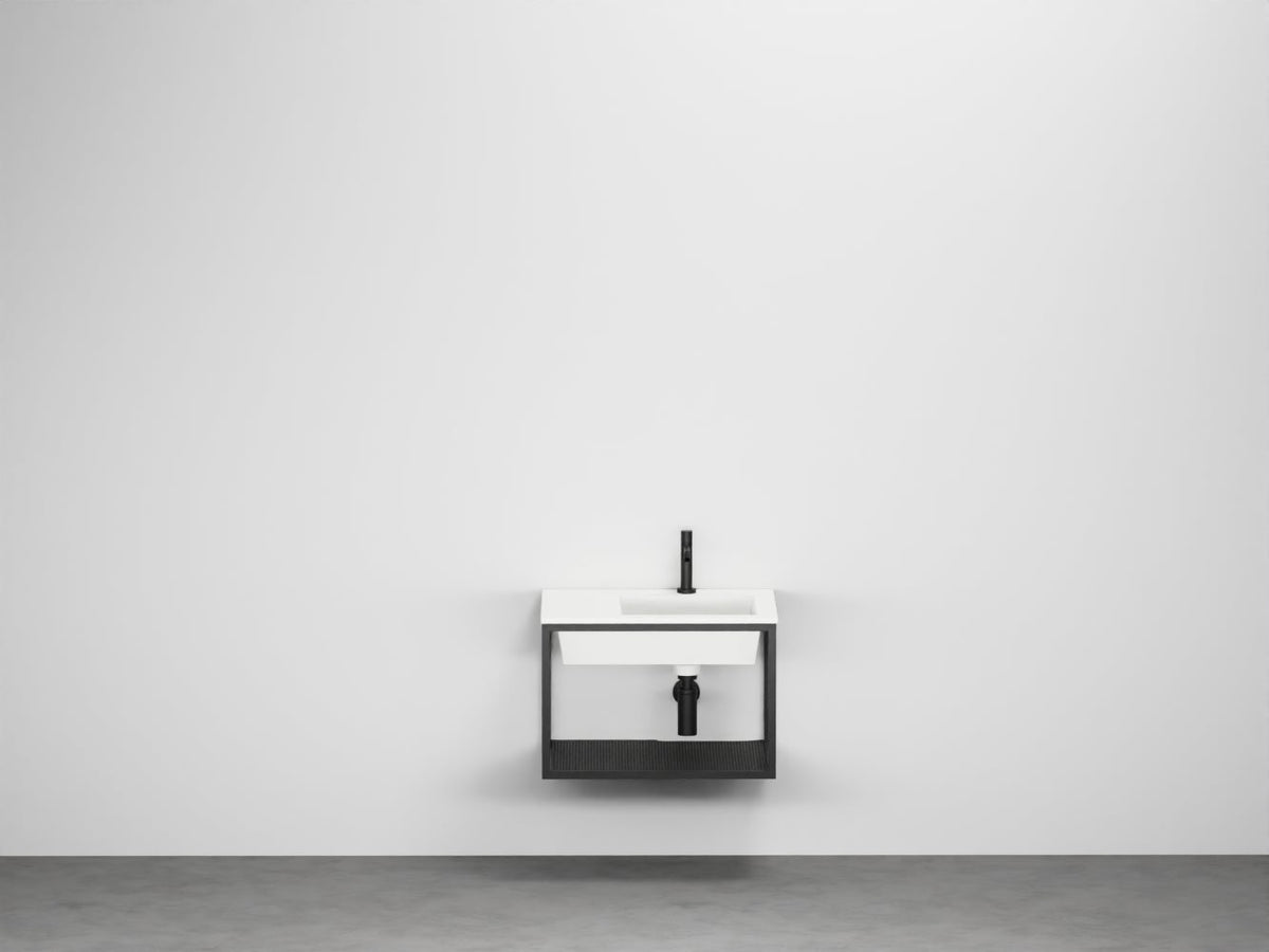 # LAVABO SOSPESO ERA 60cm con STRUTTURA e BACINO DESTRO - CIELO può essere installato sia sospeso che da appoggio