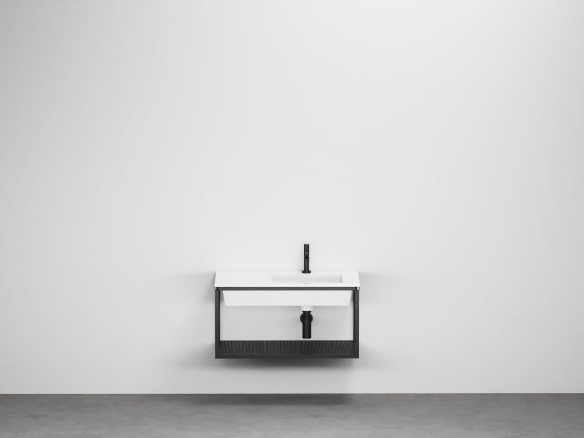 # LAVABO SOSPESO ERA 80cm con STRUTTURA e BACINO DESTRO - CIELO può essere installato sia sospeso che da appoggio