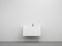 # LAVABO FILO CON MOBILE 90 con CASSETTO, MANIGLIA VERTICALE e LAVABO A DESTRA - CIELO lavandino per bagno