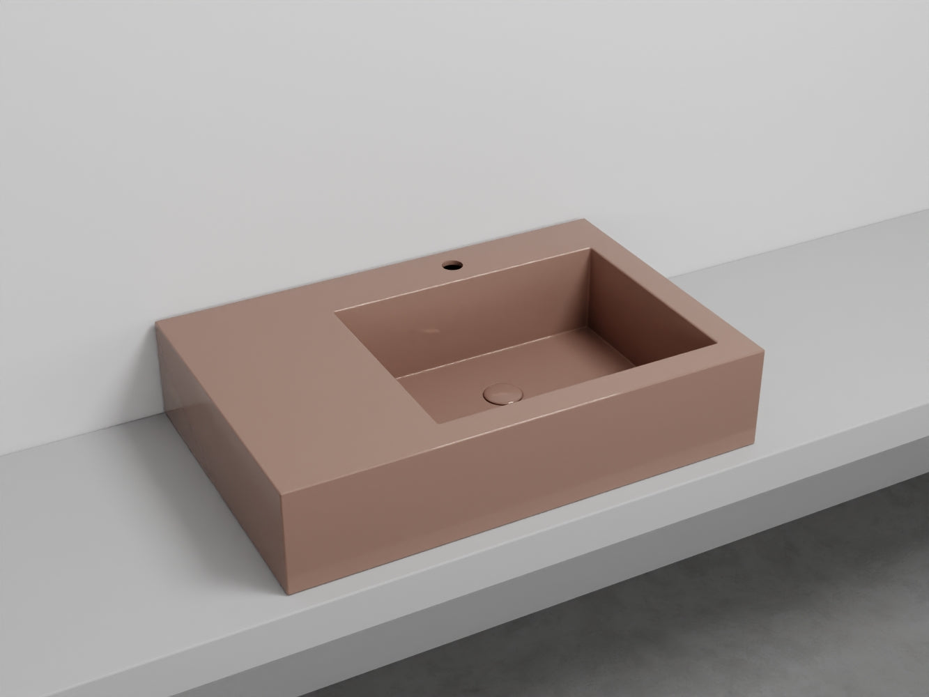 # LAVABO NARCISO MINI DESTRO - CIELO lavandino in ceramica dal design raffinato e funzionale